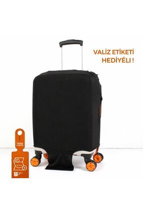 Trink Çanta - SİYAH - Likralı Kumaş -Silenebilir - * Valiz Kılıfı ve Bavul Ko...