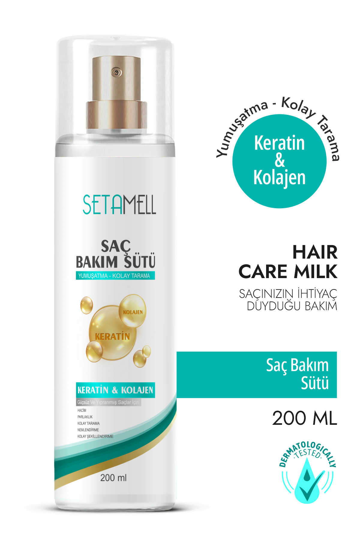 Setamell Besleyici Keratin Kolajen Saç Bakım Sütü 200 ml — SETAMELL-04