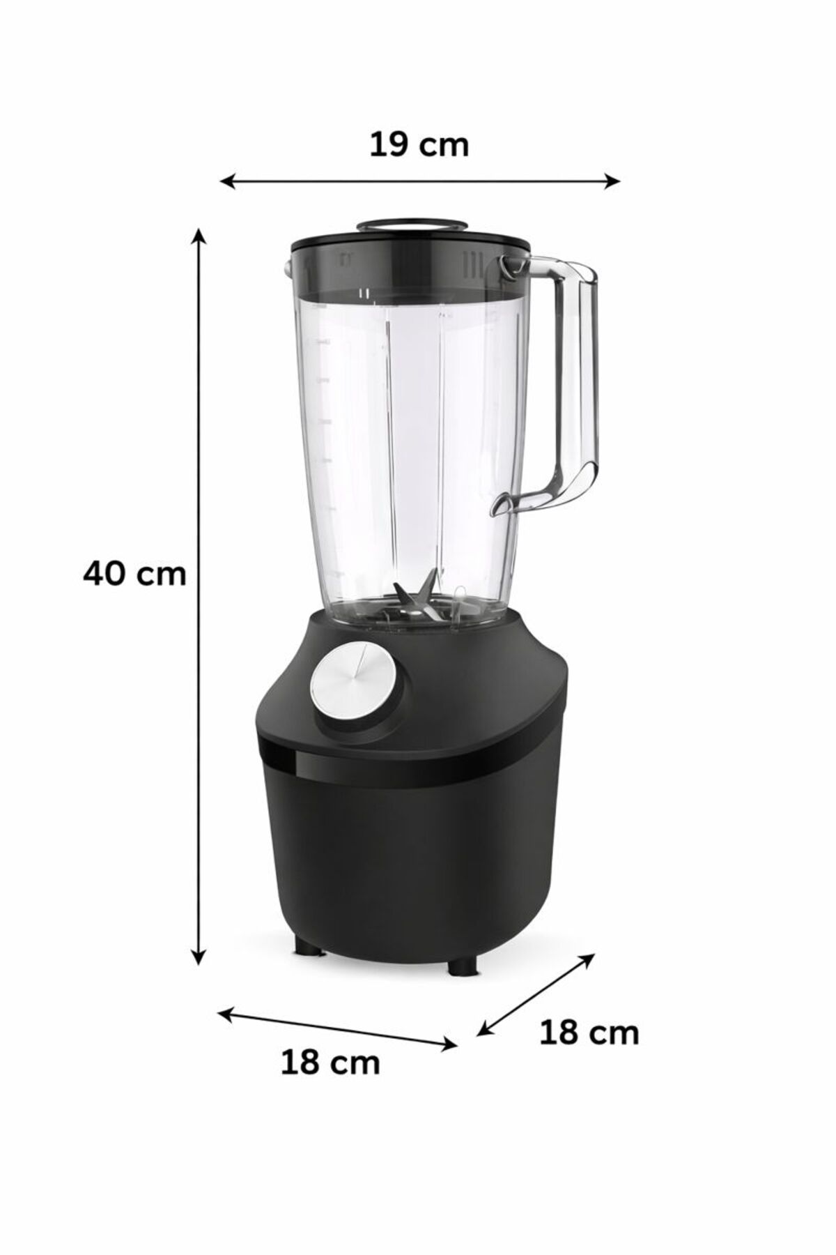 خلاط كهربائي ومطحنة توابل ريبون 650 واط - 1.8 لتر - RE-2-195