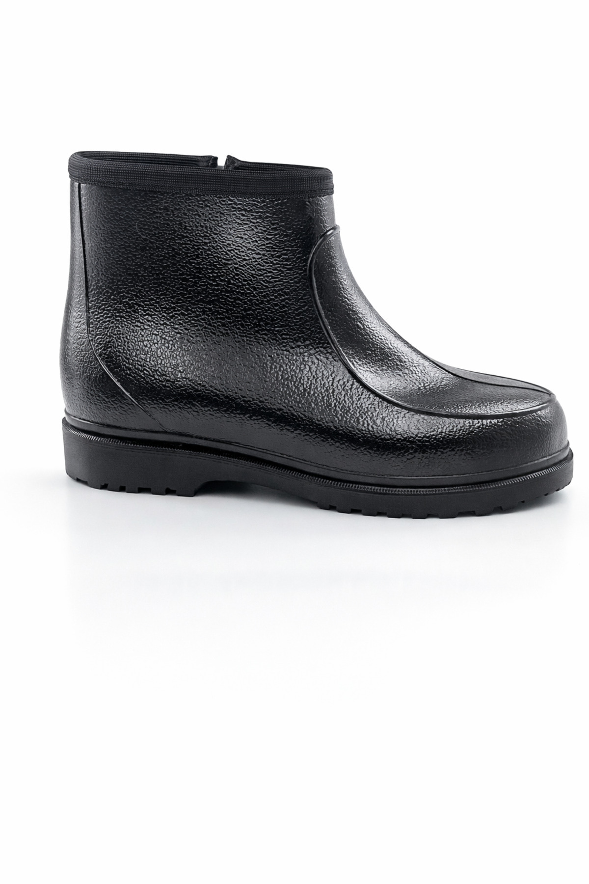 fafatara  Siyah Kısa Su Geçirmez Fermuarlı Erkek İş ve Bahçe Botu – Kaymaz Tabanlı Outdoor Çizme - Görsel 3