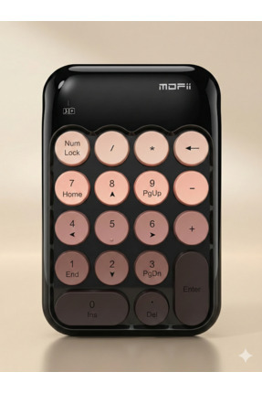 Zilvana Klyvera MOFii Kablosuz Sayısal Tuş Takımı USB Alıcılı Numpad Pembe Siyah