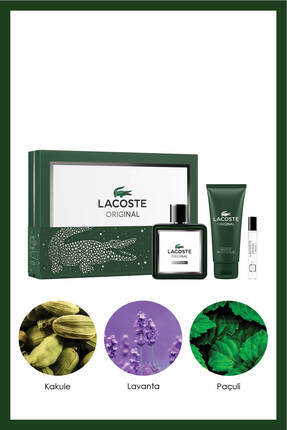 Lacoste Original Parfum 100 ml + 100 ml Duş Jeli + 7,5 ml Erkek Parfüm Seti