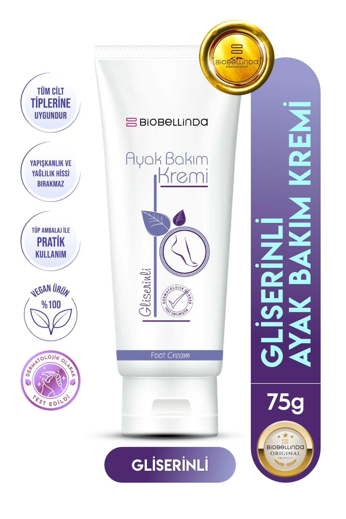 BioBellinda Ayak Bakım Ve Nemlendirici Kremi Gliserinli 75 gr — ilk67456
