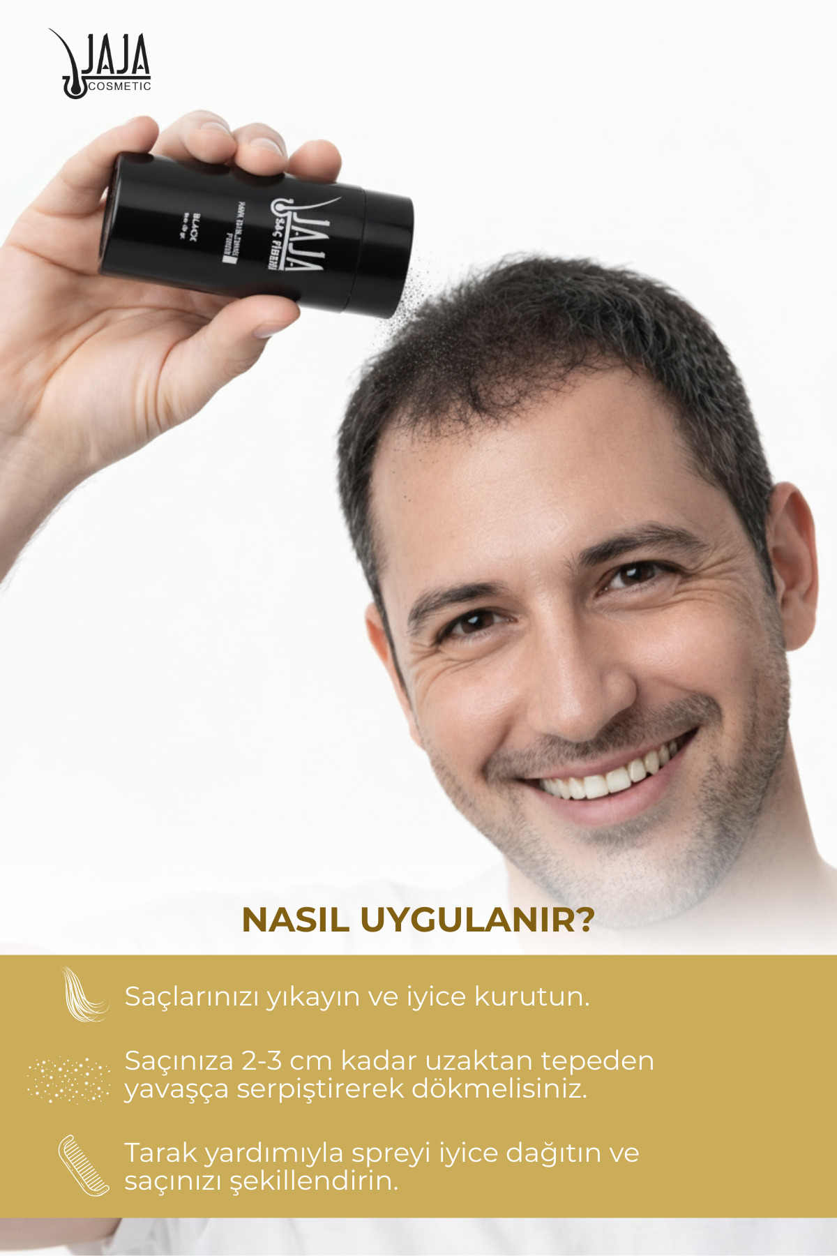 تاپیک فیبر مو قهوه ای روشن | پشتیبانی 50 گرمی و طبیعی - سرمه‌ای MM9001 — تصویر 4 از 4