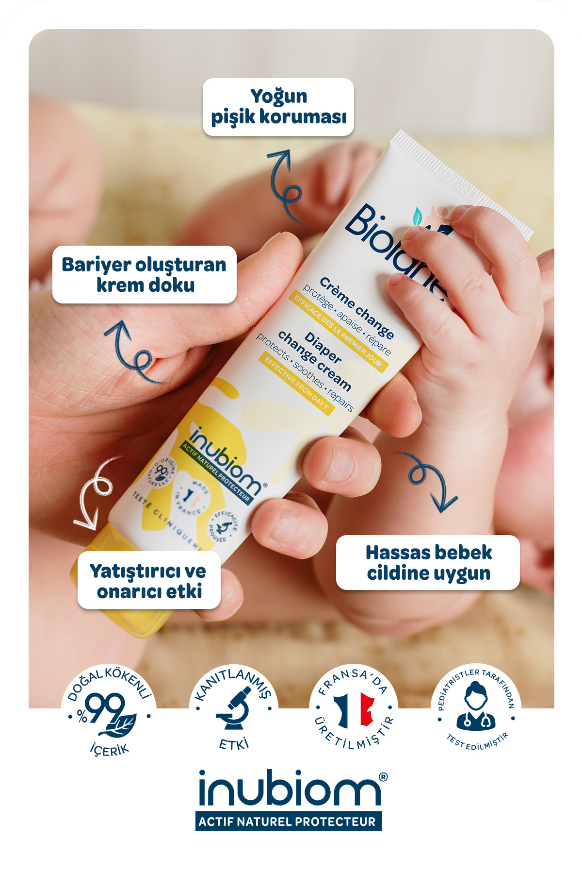 Biolane %98 Doğal İçerikli Bebek Pişik Önleyici Koruyucu Nemlendirici Bakım Kremi (100ml) fotoğrafı 2 (önizleme)
