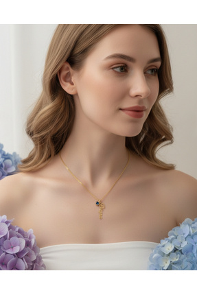 Büşra Çetin 925 Ayar Gümüş Gold Rengi 14 Ayar Altın Kaplama Kişiye Özel İsiml...