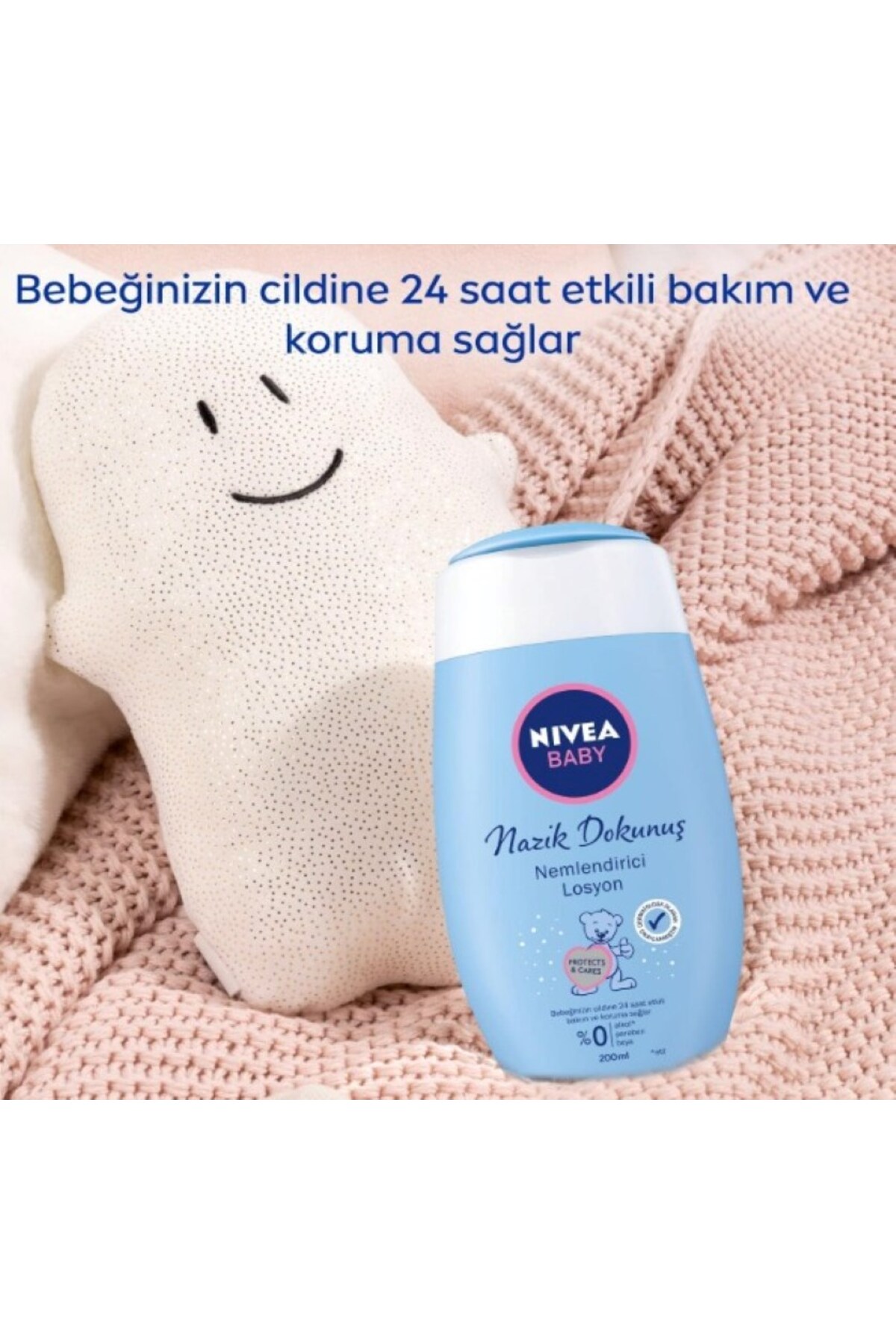 Nivea Baby Baby Bebek Nemlendirici Losyon 200ml, Hassas Cilt, Bebek Cilt Bakım, Yoğun Nemlendirme fotoğrafı 4 (önizleme)