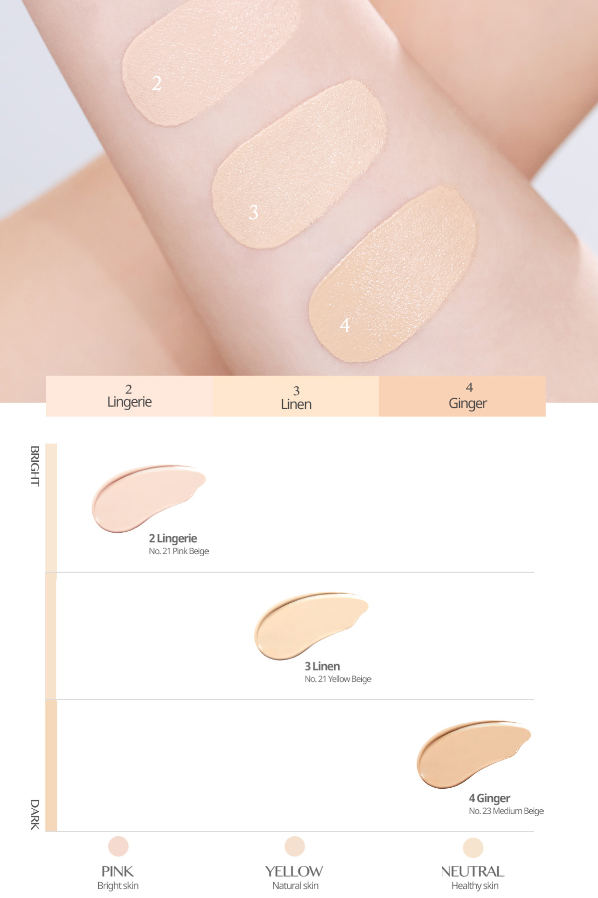 کوسن براق CLIO Kill Cover Mesh + Refill SPF50 + PA++++ (2 لباس زیر زنانه) - کوسن مرطوب کننده و روشن کننده قوی — تصویر 4 از 9