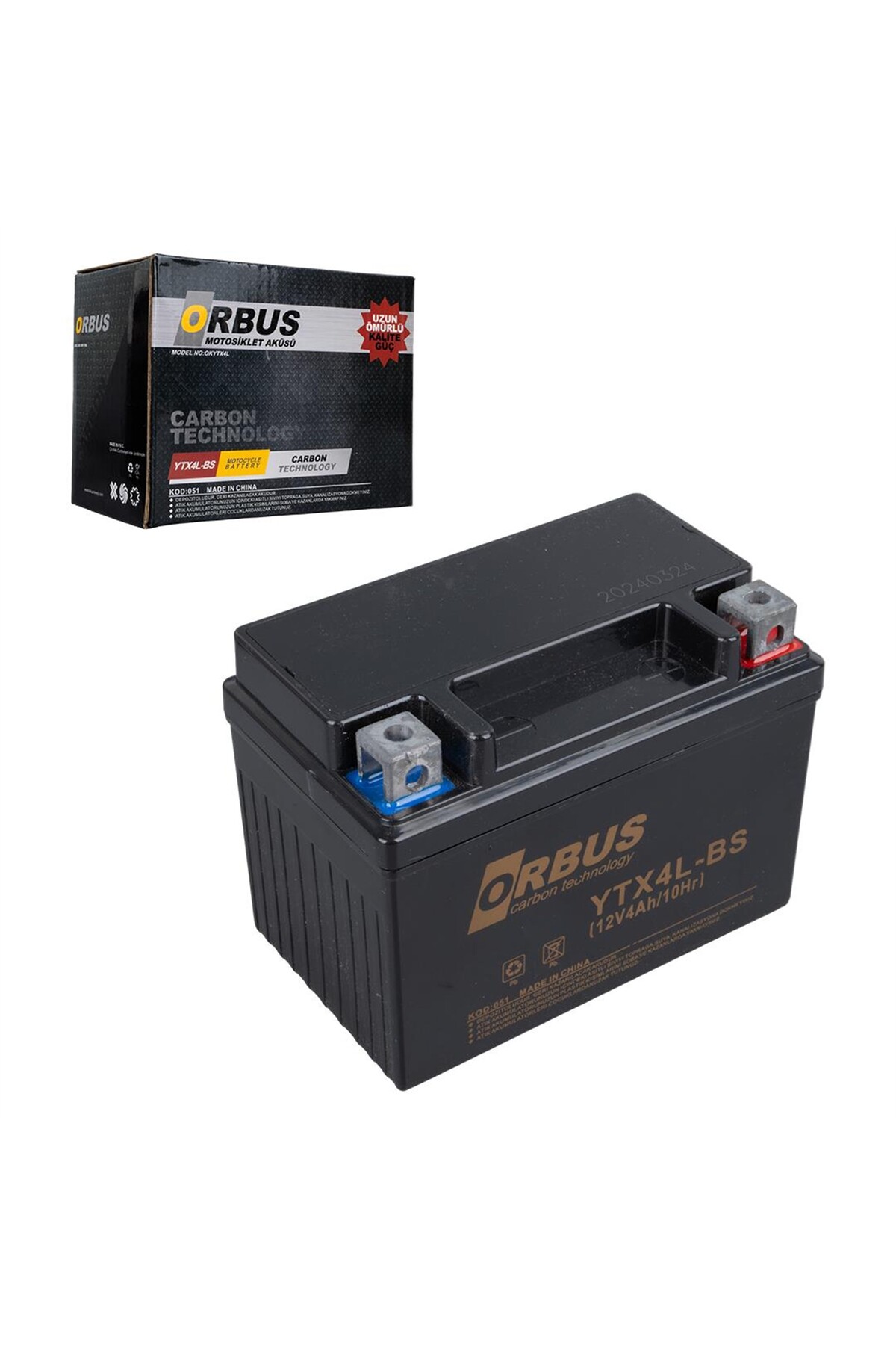 Genel Markalar YTX4L-BS 12V 4A Motosiklet Aküsü (114 X 66 X 88 MM