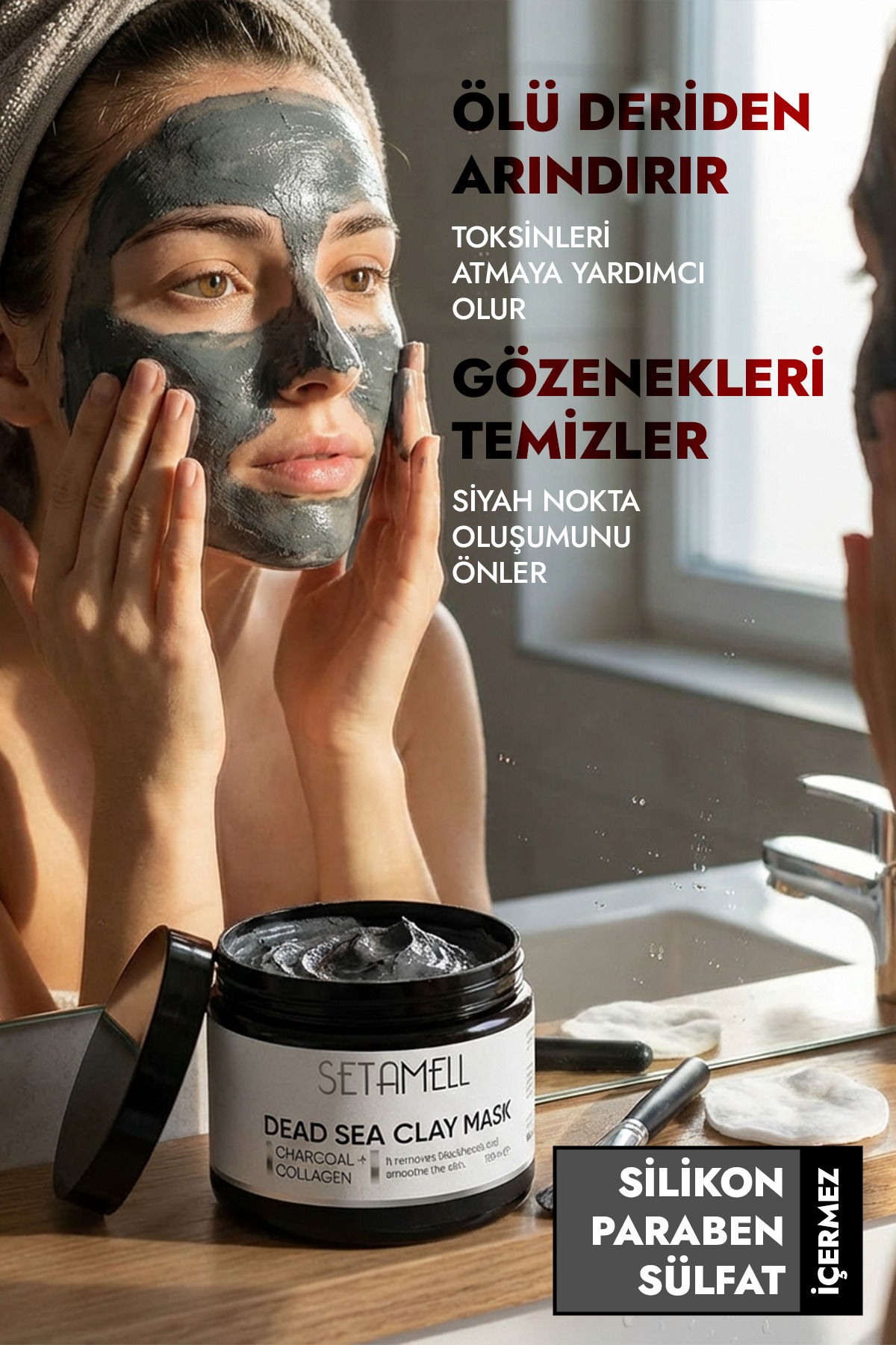 Ölü Deniz Maskesi Kolejenli Siyah Nokta Sivılce Ve Yaslanma - Karşıtı - Collegen Mask — SETAMELL-1 — تصویر 3 از 8