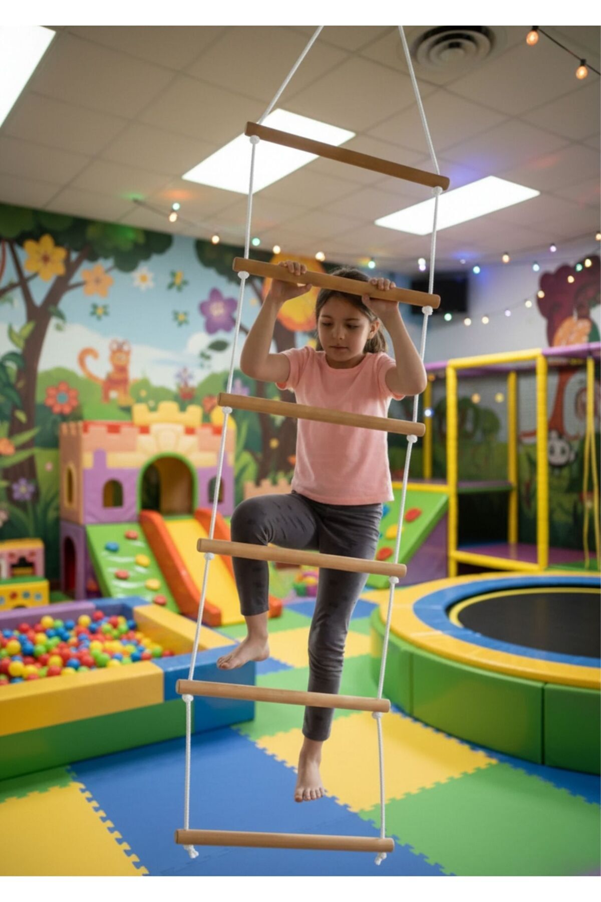 Svava Montessori Tırmanma Merdiveni, Duyusal Terapi Eğitici Çocuk Aktivite Jimnastik Ip Merdiven fotoğrafı 2 (önizleme)