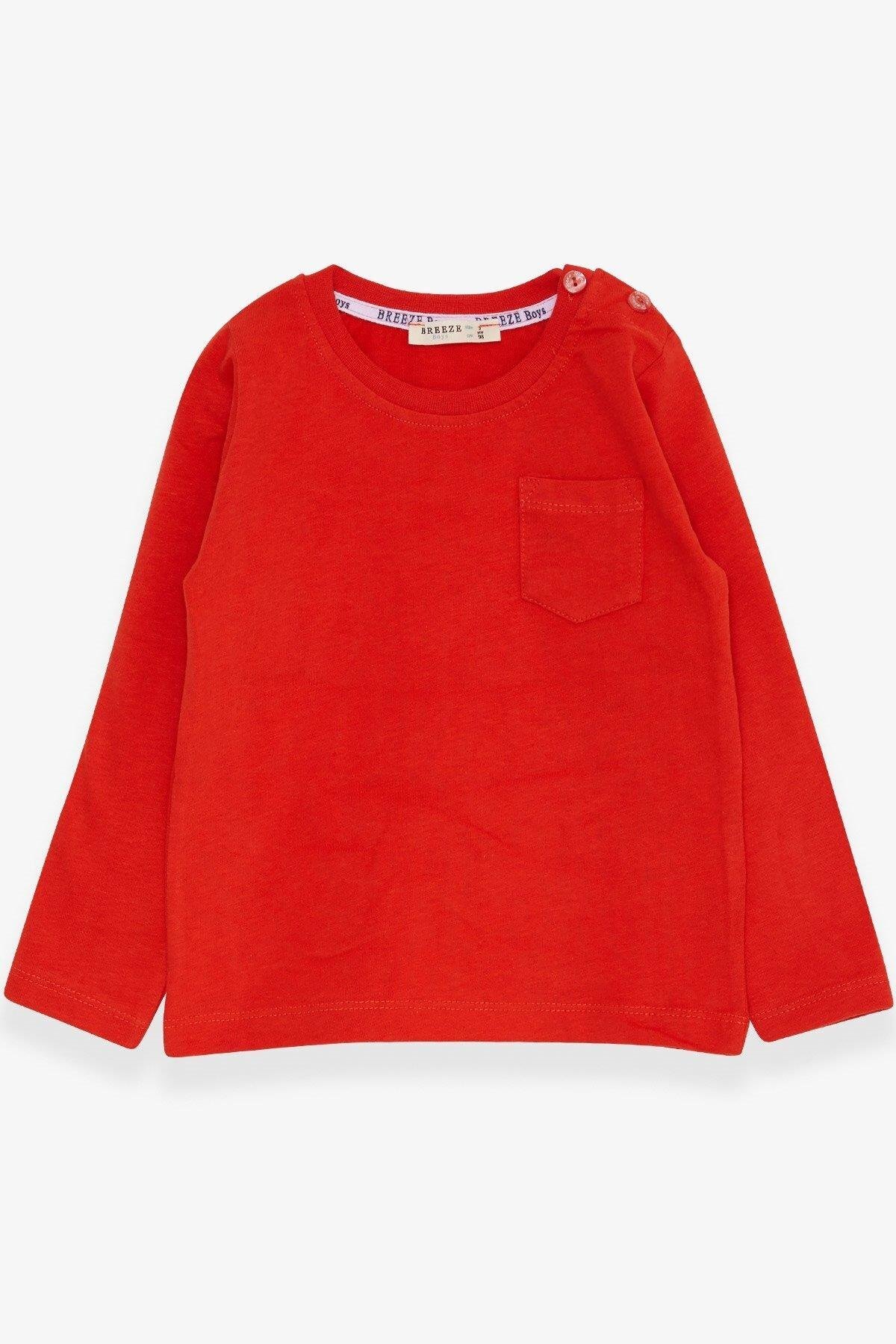 Breeze Erkek Bebek Uzun Kollu Tişört Cepli 9 Ay-3 Yaş, Turuncu fotoğrafı 4 (önizleme)