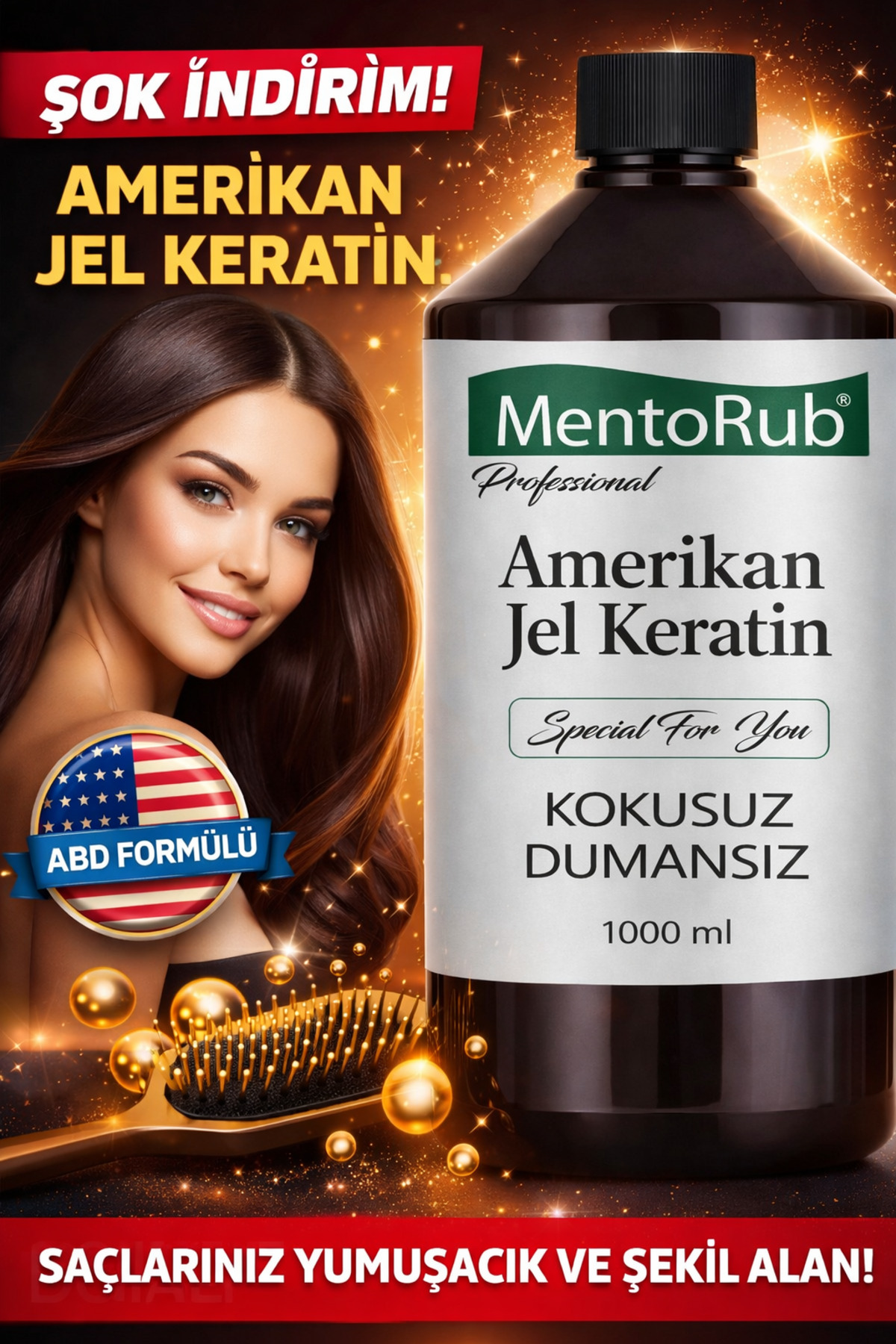 MentoRub ژل کراتینه برزیلی ۱۰۰۰ میلیلیتری و ترمیم و صاف کردن دائمی مو — Rub3