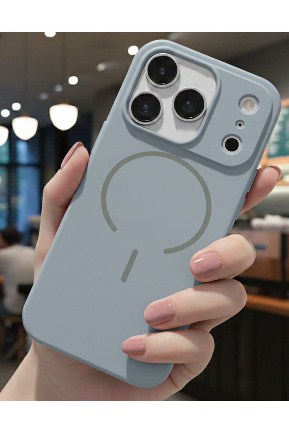 Iphone 17 Pro Case Camera Protected Hard Silicone Meta Cover with Magsafe Charging