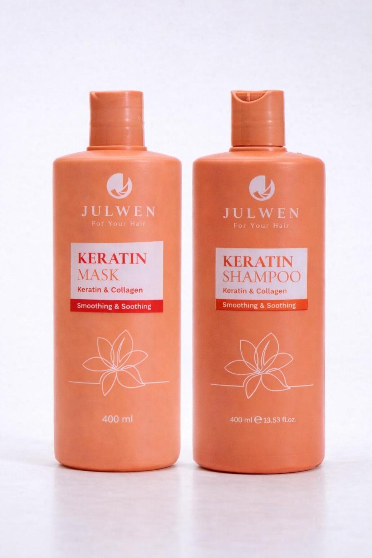 Julwen KERATİN MASKE 400 ML + KERATİN ŞAMPUAN 400 ML — TYCAFUDXYN172311642025765