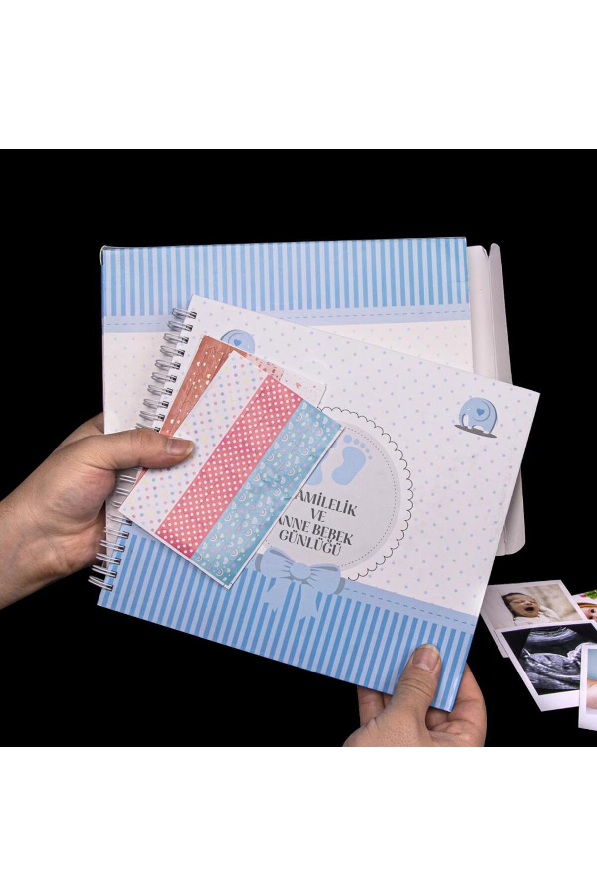 Nobbystar Erkek Bebek Hamilelik ve Anne Bebek Anı Defteri 0-1 Yaş – Sticker Hediyeli fotoğrafı 2 (önizleme)