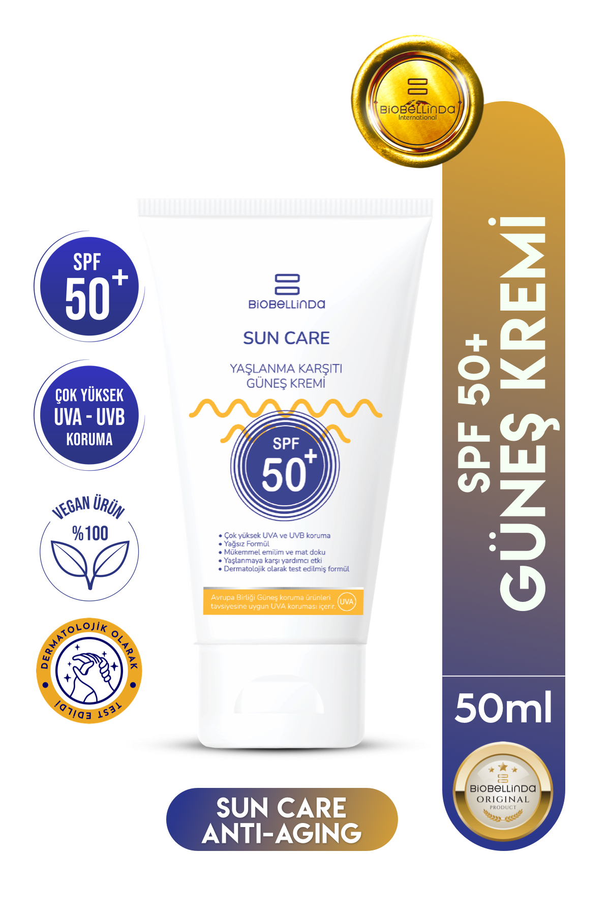 BioBellinda Yaşlanma & Leke Karşıtı Nemlendirici Güneş Kremi +50 Spf 50 ml — BİOB2023-BL136-001