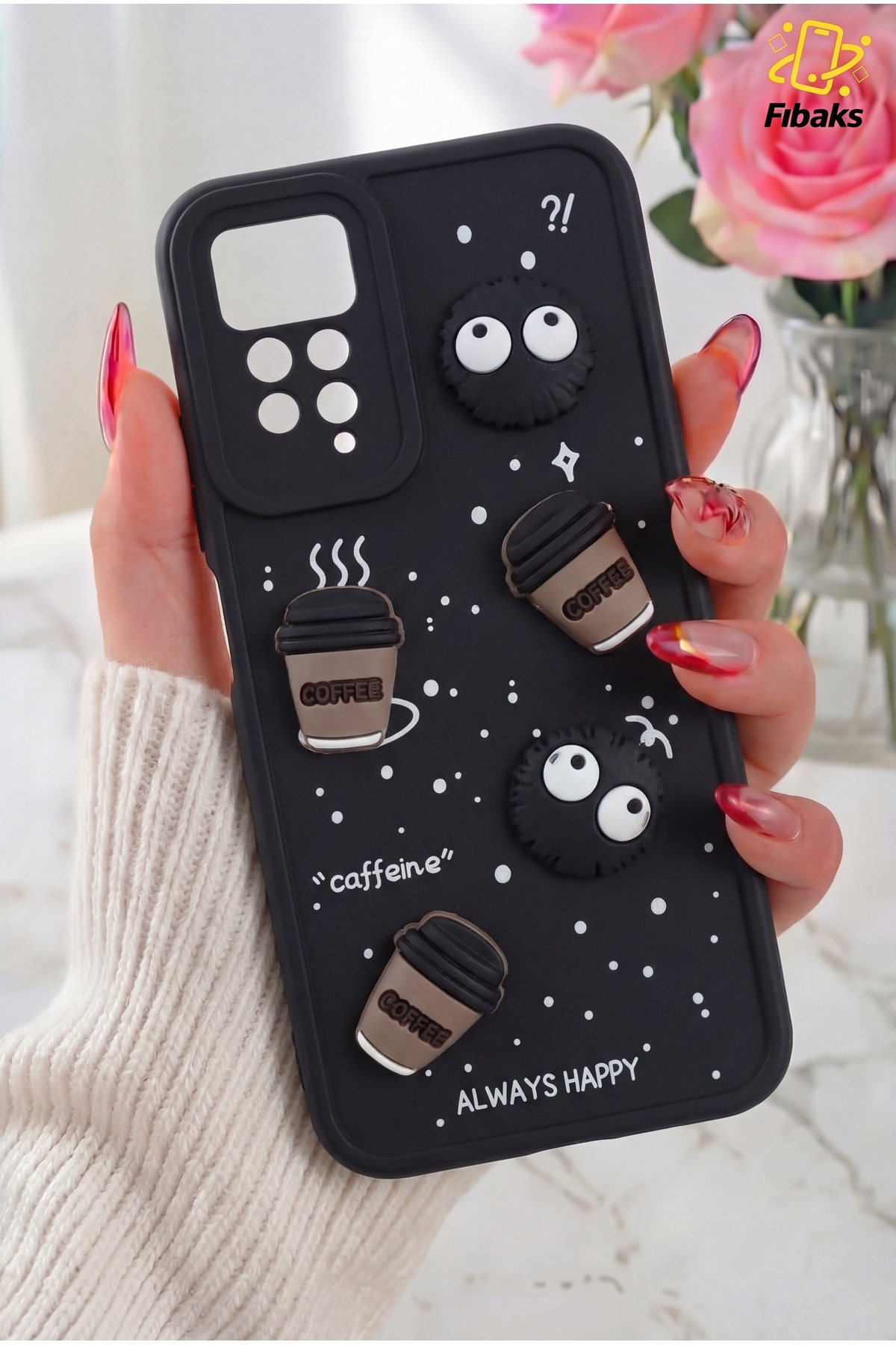 Redmi Note 11 Pro/12 Pro 4G Case Design Patterned Camera Protected Coffee Cookie Silicone Cover