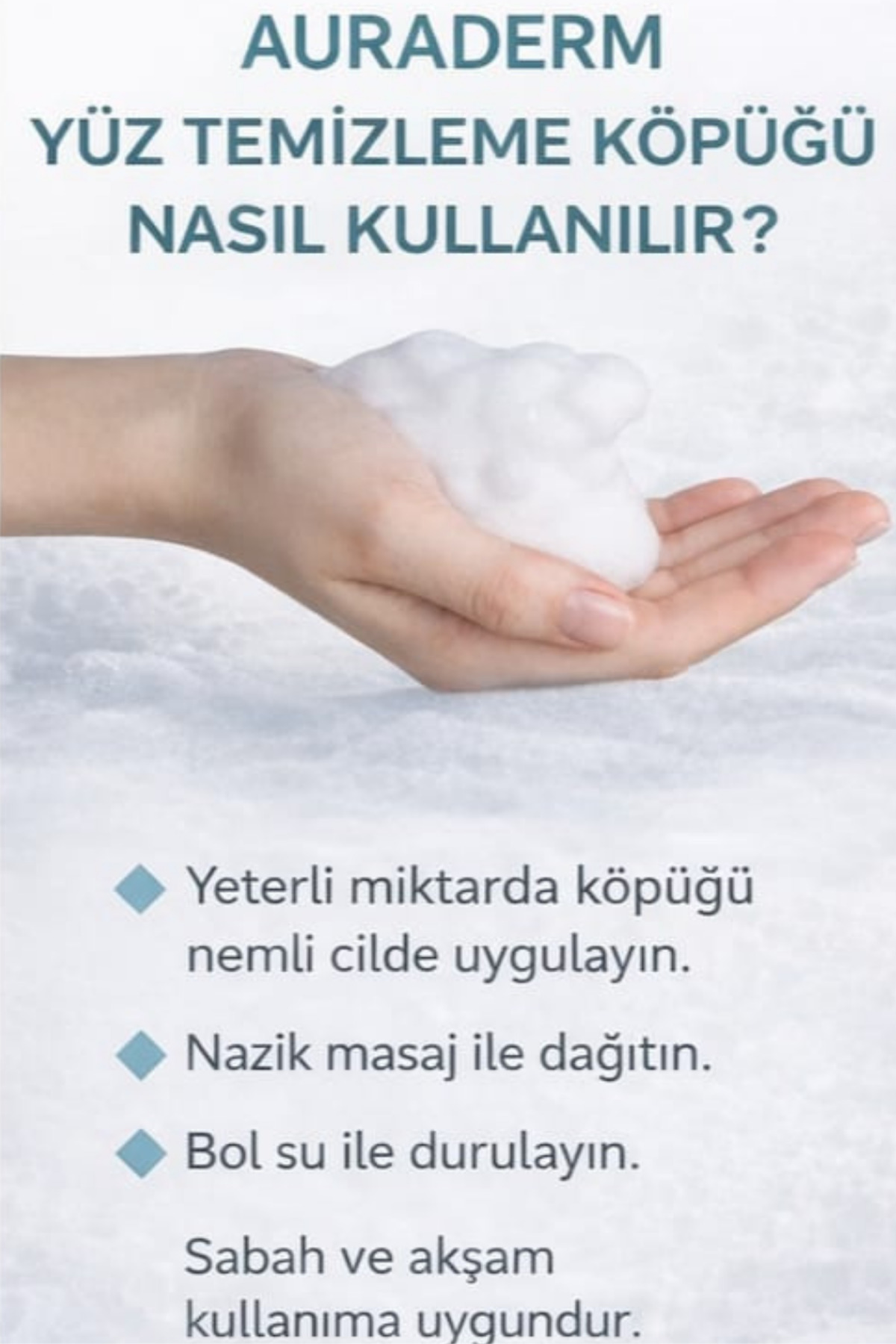 Auraderm Yüz Temizleme Köpüğü 200 ML–Cildi Kurutmadan Temizleyen, Hassas Ciltlere Uygun Köpük — 46 — تصویر 6 از 8