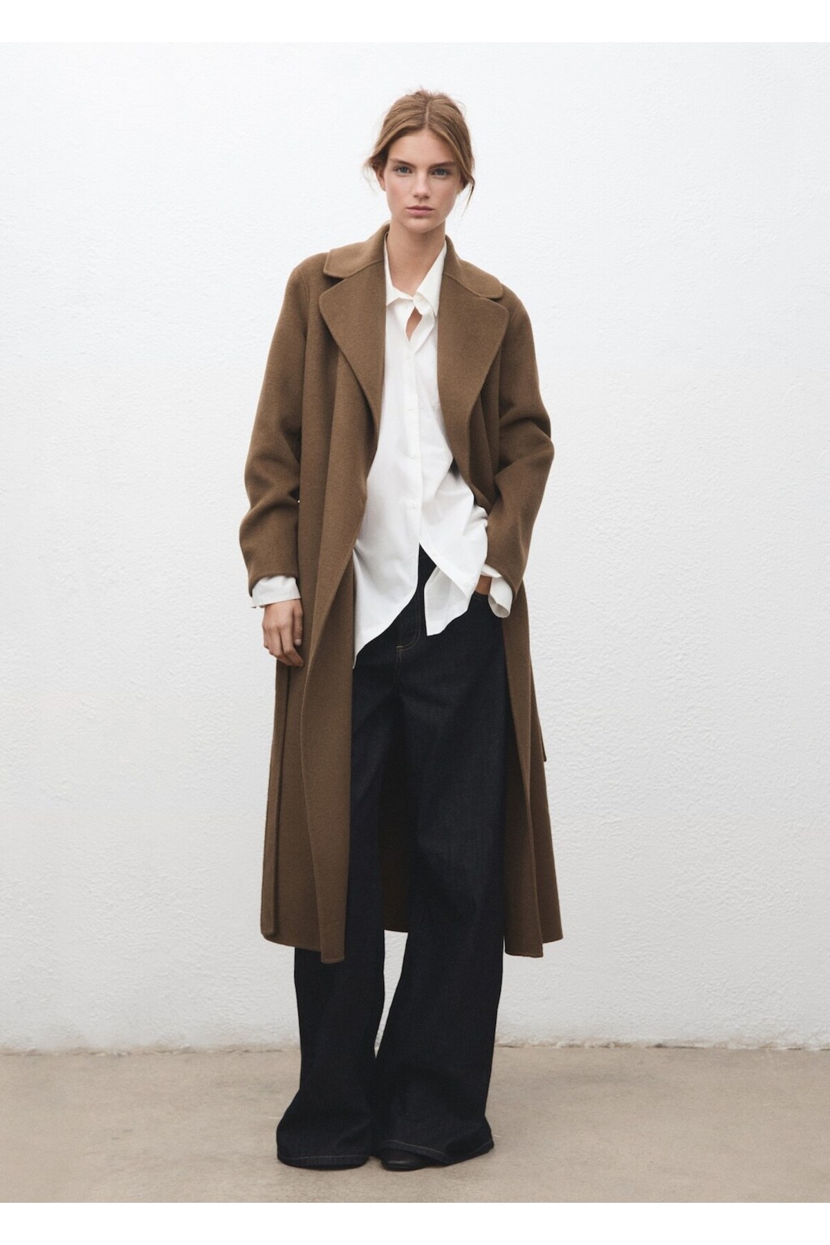 MANGO  El yapımı yün kemerli palto - Görsel 2