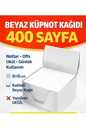 shop Küp Not Kağıdı Beyaz