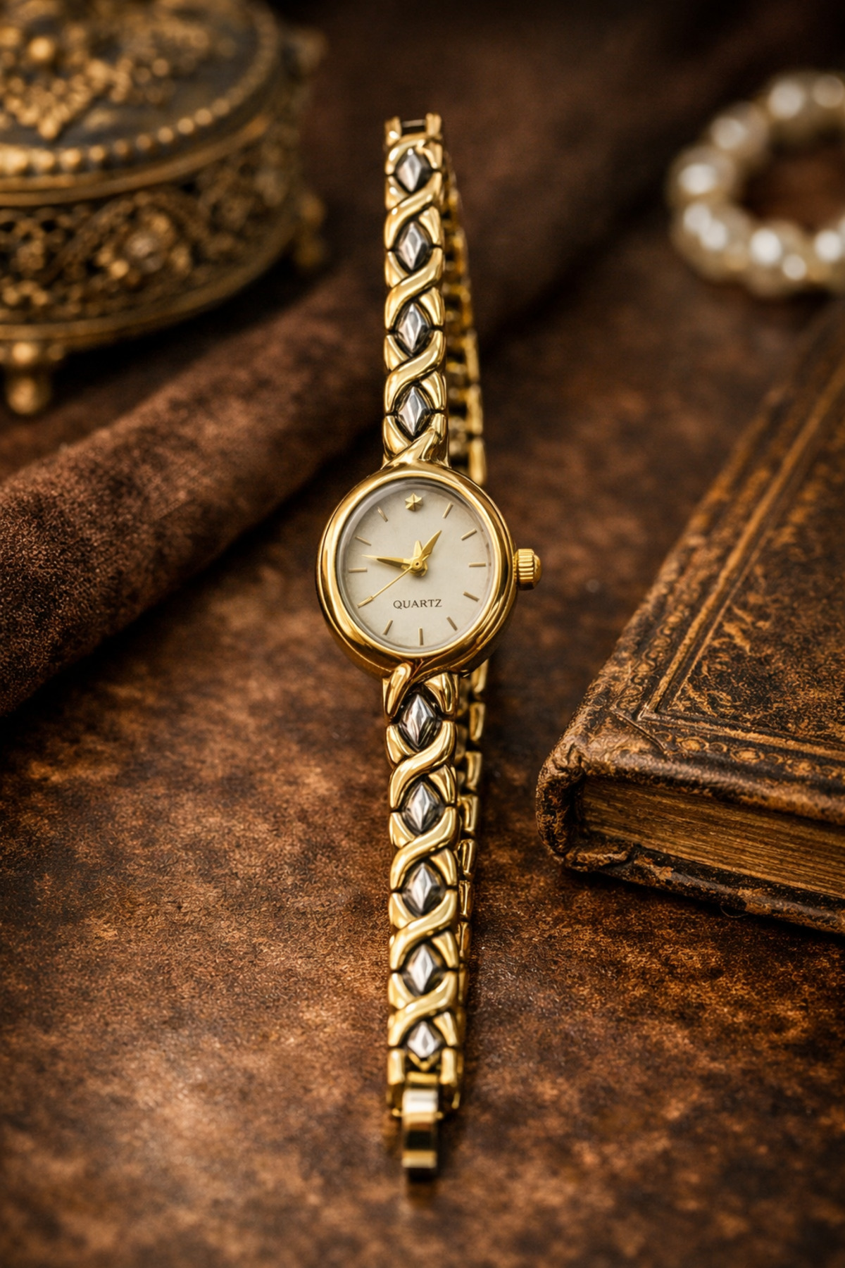 LUNA Eyewear  Çelik Minimal Vintage Paslanmaz Kararmaz 1 Atm Kutu ve Pil Hediyeli Kadın Kol Saati - Görsel 2