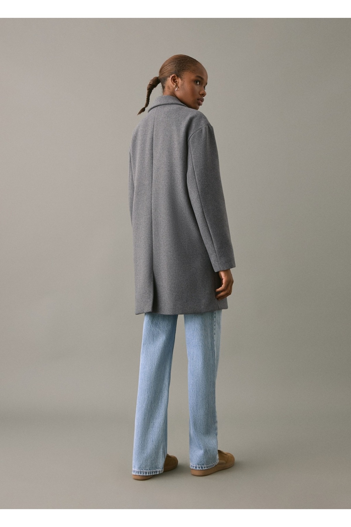 MANGO Teen  Midi kumaş palto - Görsel 4