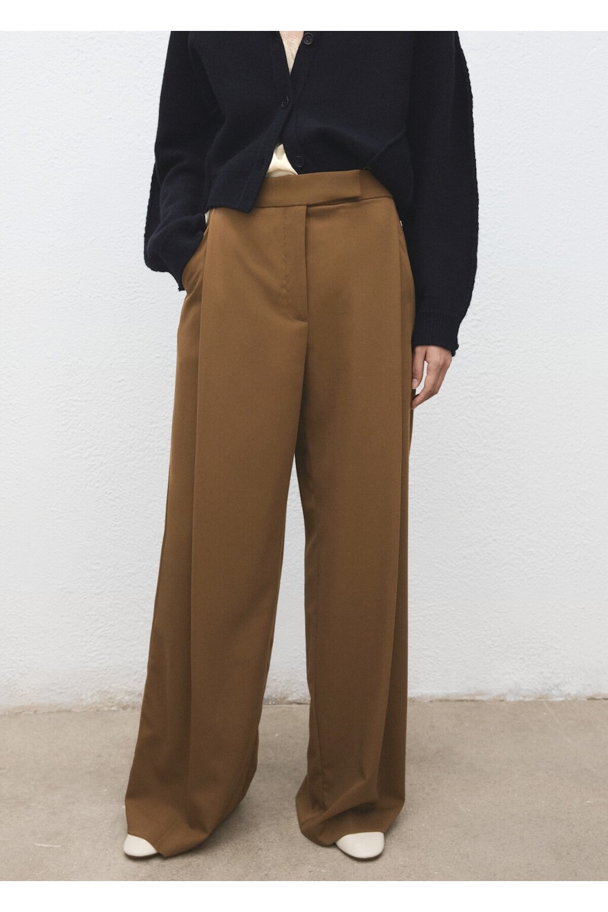 MANGO  Pileli wide leg pantolon