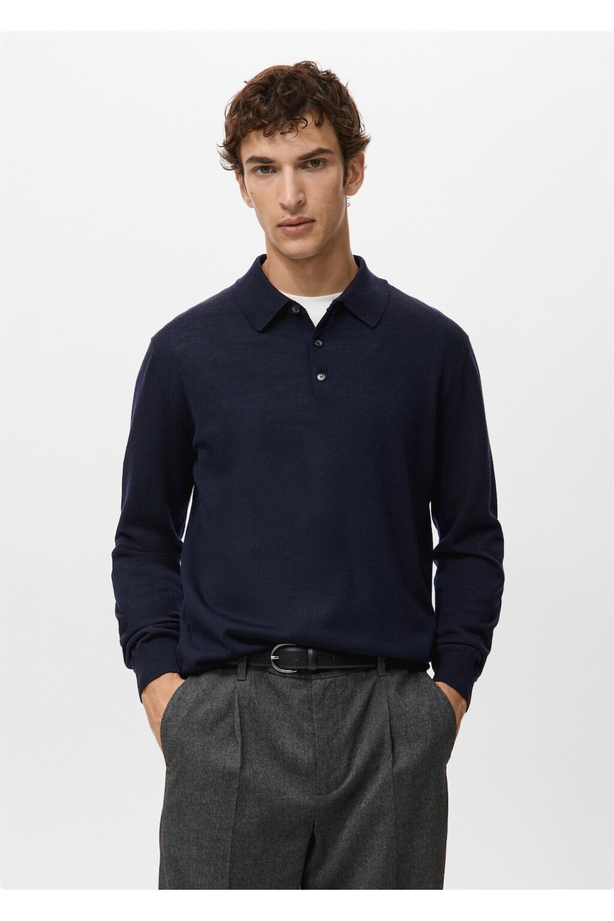 مانگو پلیور یقه‌دار ۱۰۰٪ پشم مرینوس