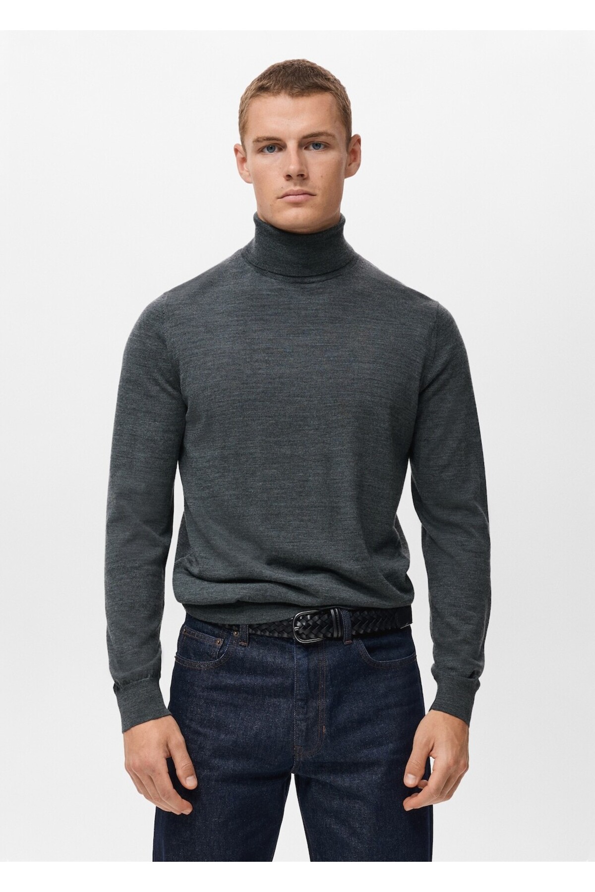 مانگو ژاکت یقه اسکی ۱۰۰٪ پشمی