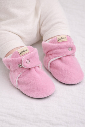 pufien Organik Pamuk Astarlı, Bebek İlk Adım Ayakkabısı, Kaydırmaz Taban, Be...