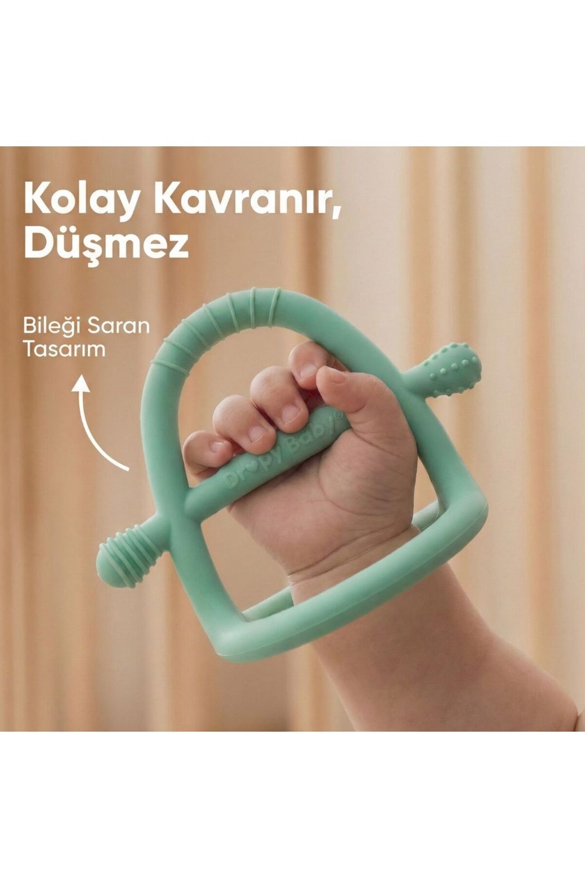 Dropy Baby Güvenli Silikon Diş Kaşıyıcı – Yumuşak Dokulu, Bebek Dostu, Kolay Kavranabilir fotoğrafı 2 (önizleme)