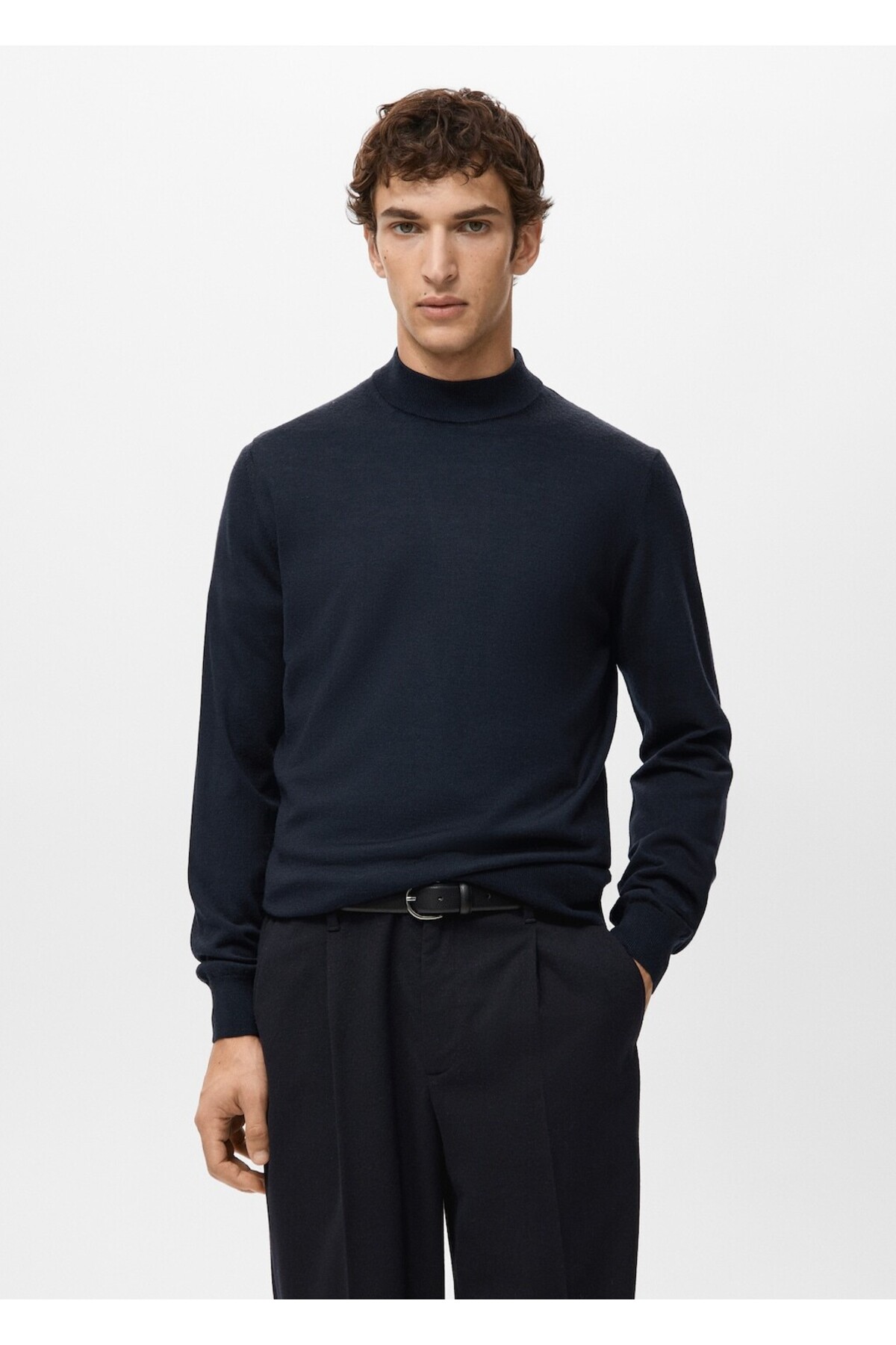 مانگو ژاکت یقه اسکی ۱۰۰٪ پشمی