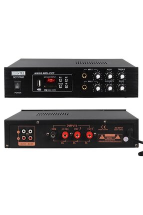 Powermaster No-Tel 50 W Mini USB-SD-Bluetooth 70-100 V 2 Mik. Giriş Trafolu A...