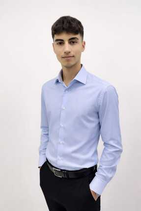 SENİOR Erkek Likralı Pamuk Saten Gömlek