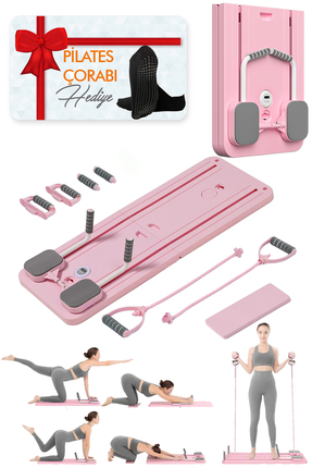 RELAXUS Pilates Reformer, Ev Tipi Pilates İstasyonu (Pilates Çorabı Hediye)