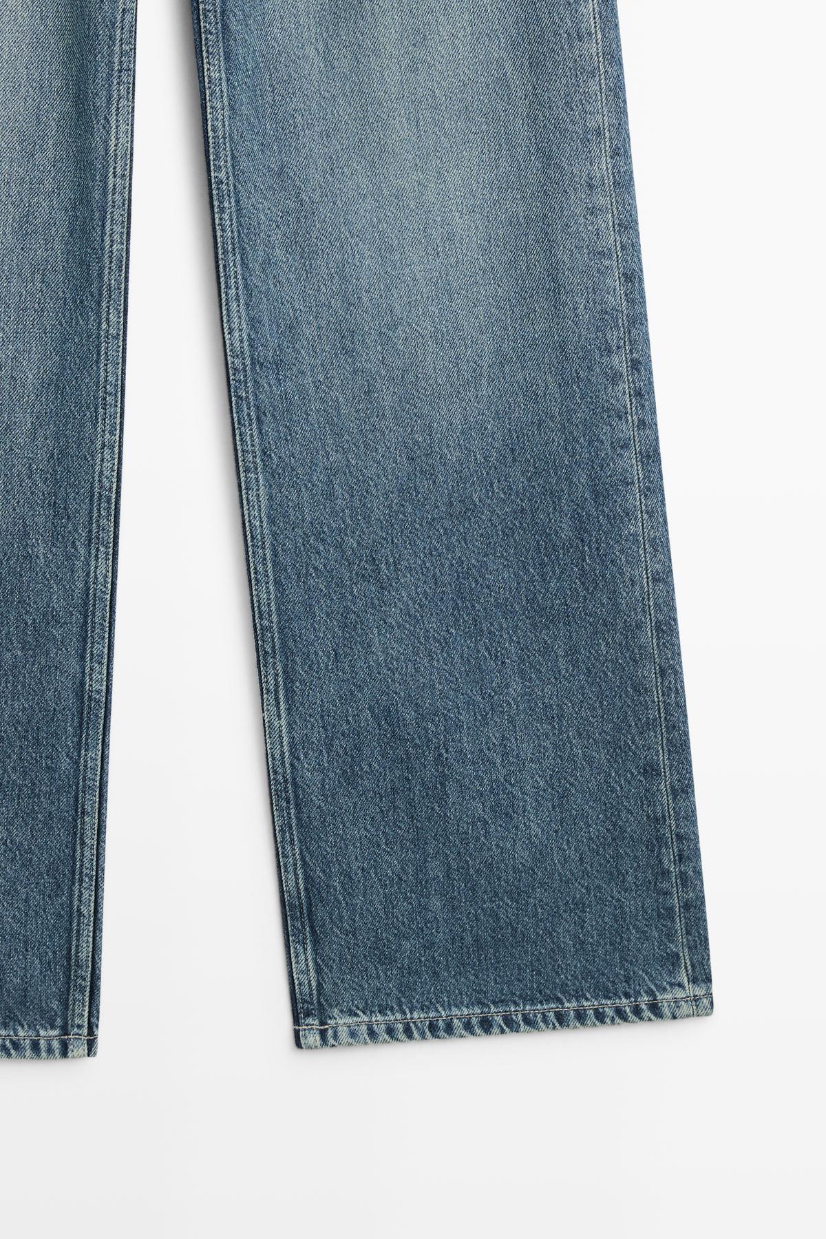 Massimo Dutti  Yüksek bel geniş paça jean - Görsel 7