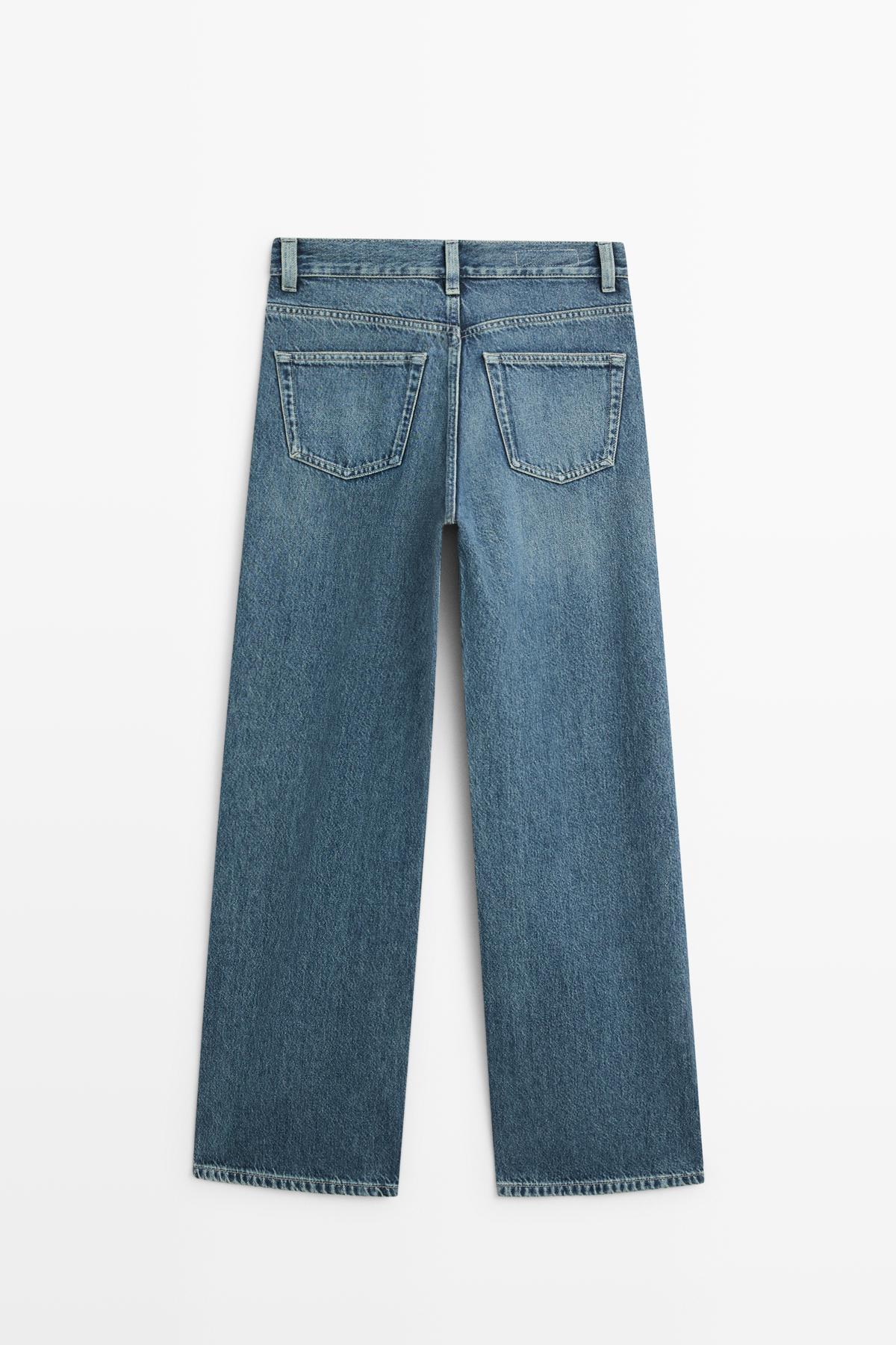 Massimo Dutti  Yüksek bel geniş paça jean - Görsel 8