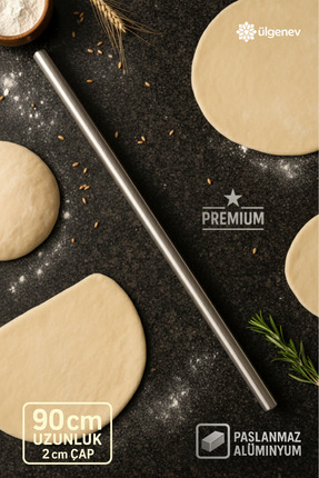 Ülgenev Alüminyum Paslanmaz Metal Masterchef Pratik 90 Cm Hamur, Yufka Açıcı ...