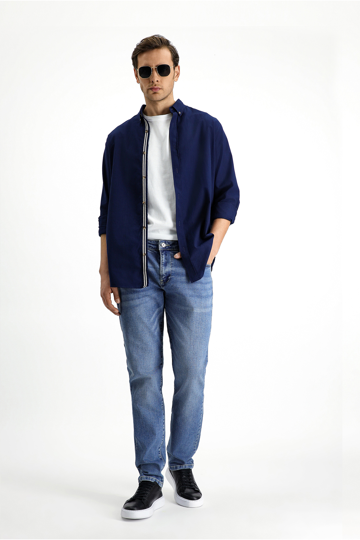 Kiğılı  6 Drop Regular Fit Standart Kesim Likralı Denim Pantolon - Görsel 4