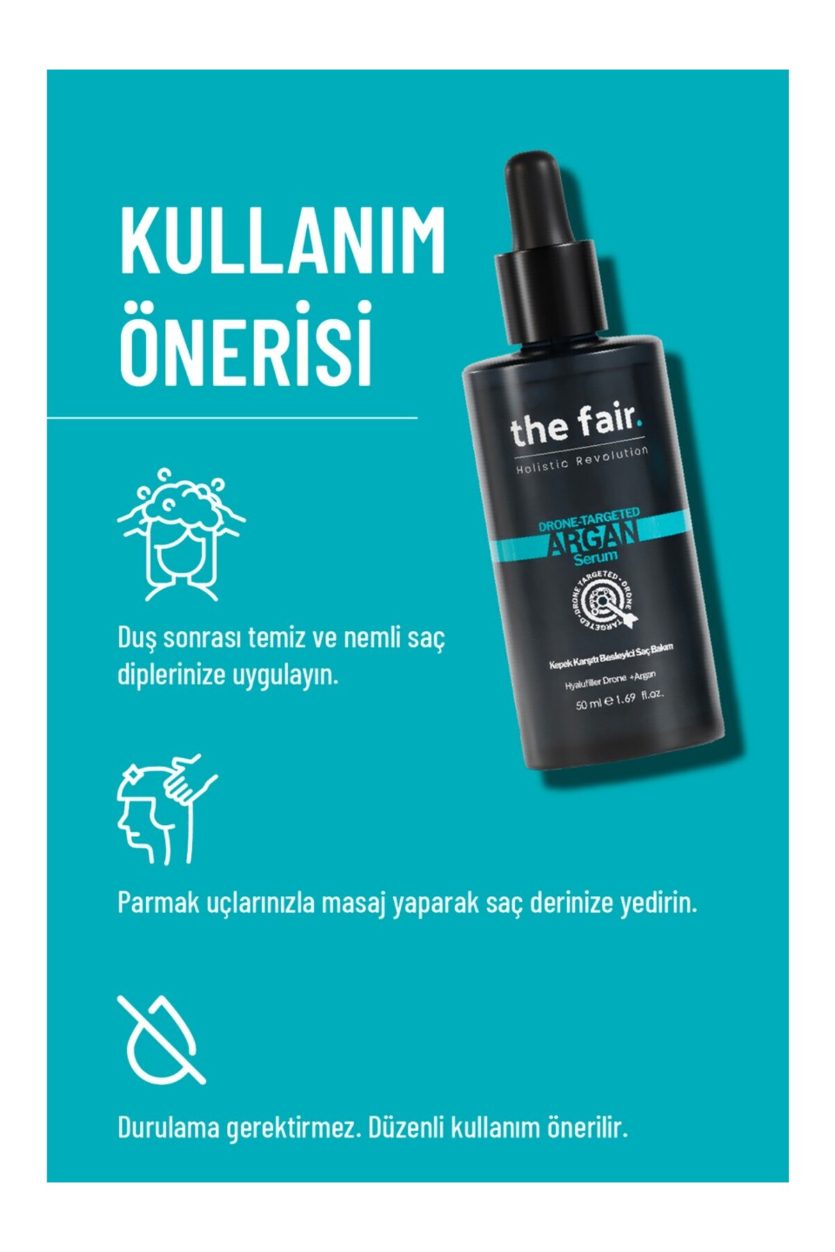 Nem Destekli Kepek Karşıtı Saç Bakım Seti Argan Serum ve Hyalüronik Asit Destekli Vegan Saç Bakımı 50 ml+30 ml — ZZ.VV.SGT.2021/0506-02 — تصویر 5 از 9
