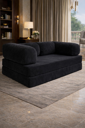 OVİSCO Kanepe Fitilli Kadife Yatak Olabilen Kanepe–Oyun, TV, Sinema Koltuğu |...