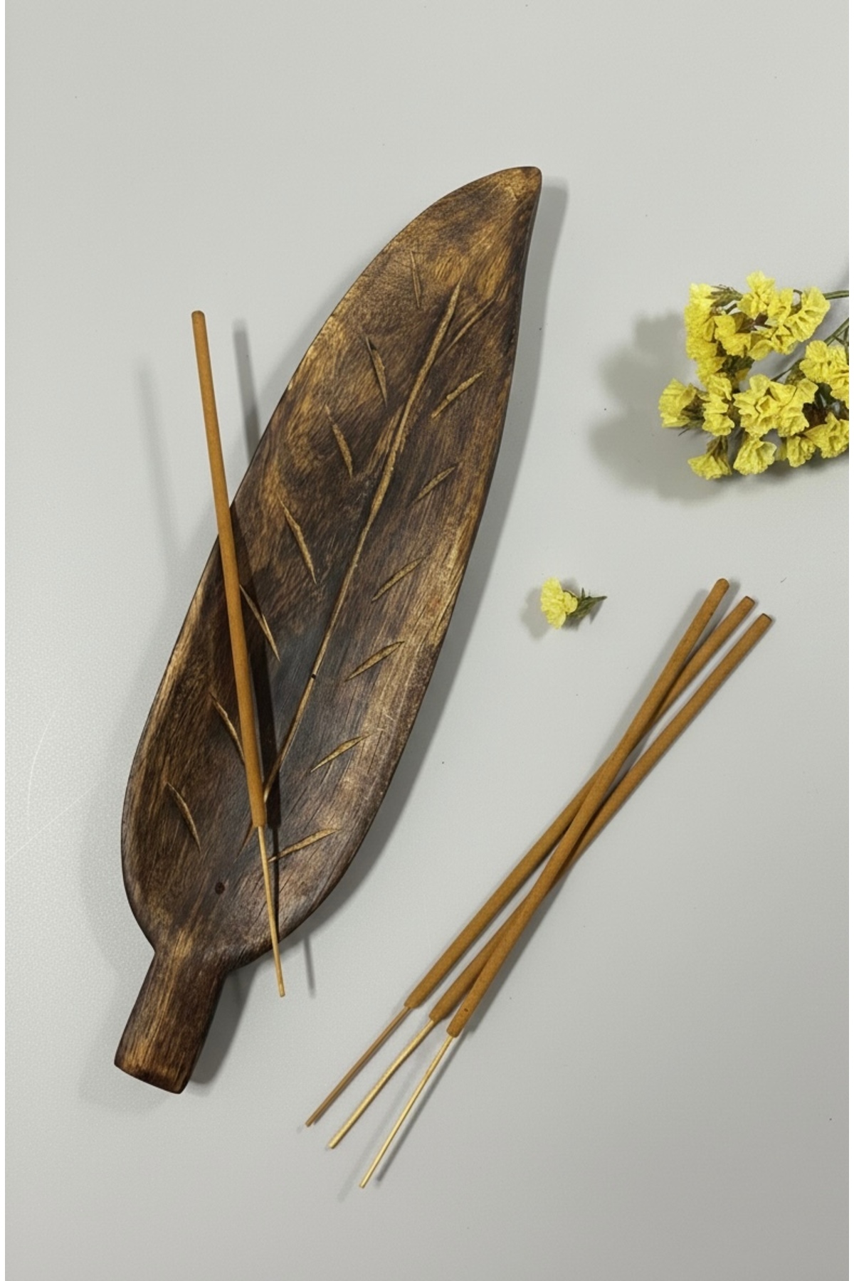 Incense Holder, Large Leaf Incense Holder, Stylish Design Incense Holder with Handle