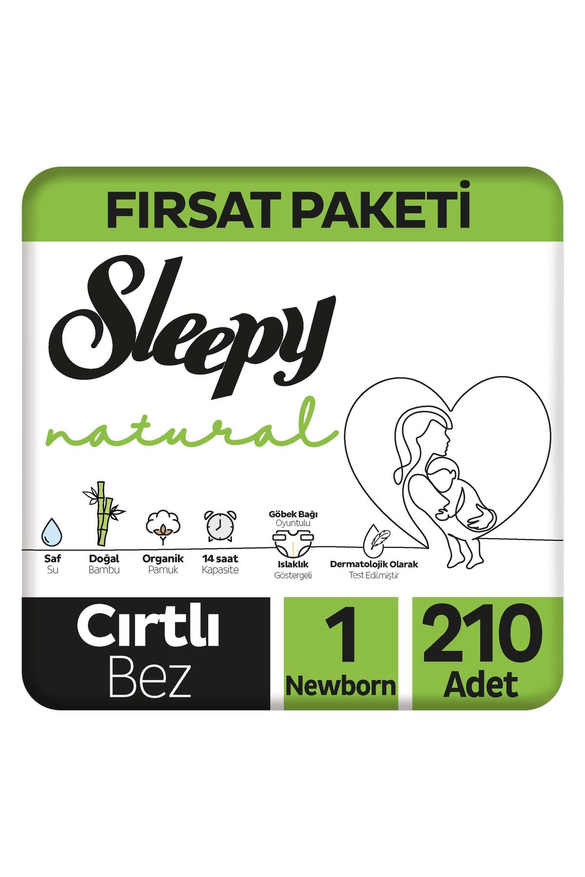 Sleepy Natural Büyük Fırsat Paketi Bebek Bezi 1 Numara Yenidoğan 210 Adet - Fiyatı, Yorumları