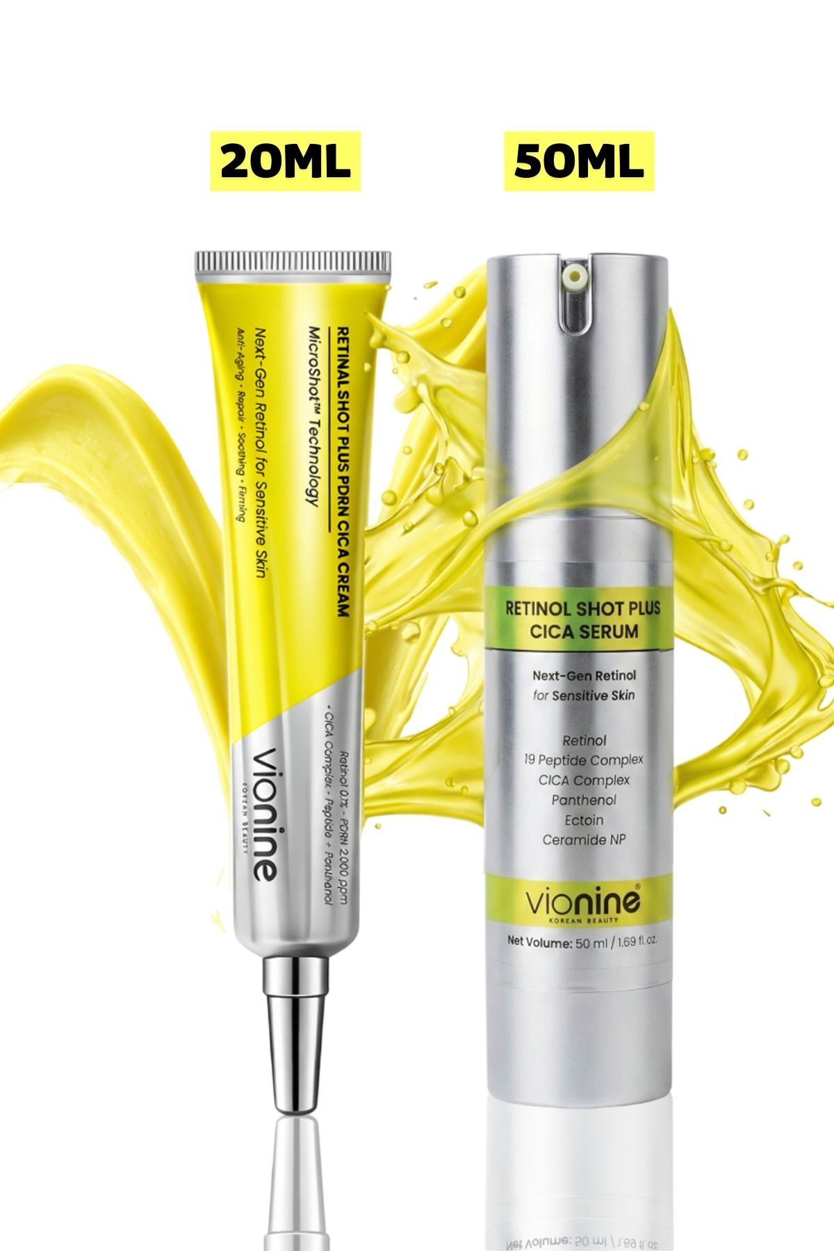 Vio nine Retinal & Retinol MicroShot™ Plus Set - 20 ML Krem + 50 ML Serum Mad...