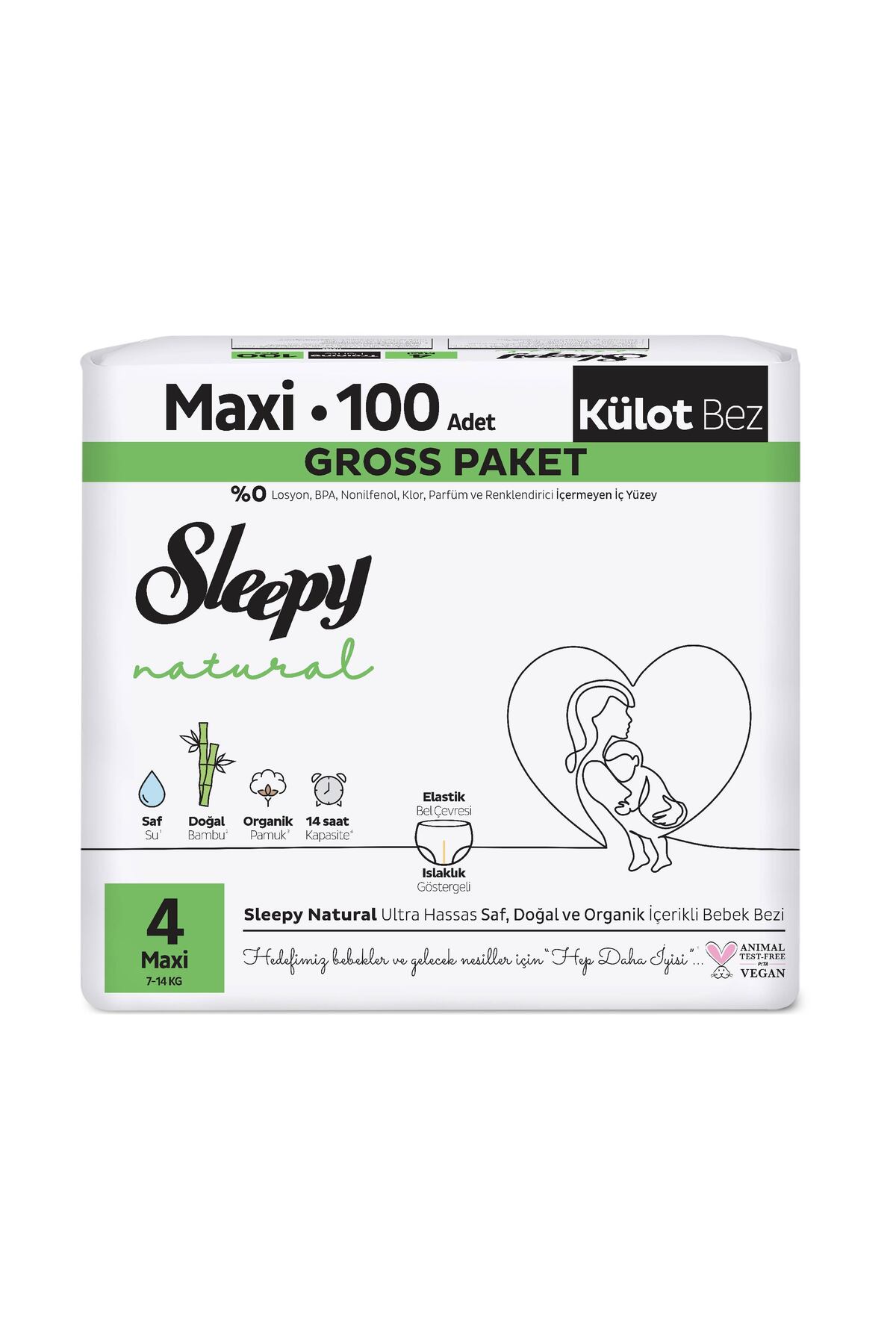Sleepy Natural Gross Paket Külot Bez 4 Numara Maxi 100 Adet fotoğrafı 2 (önizleme)