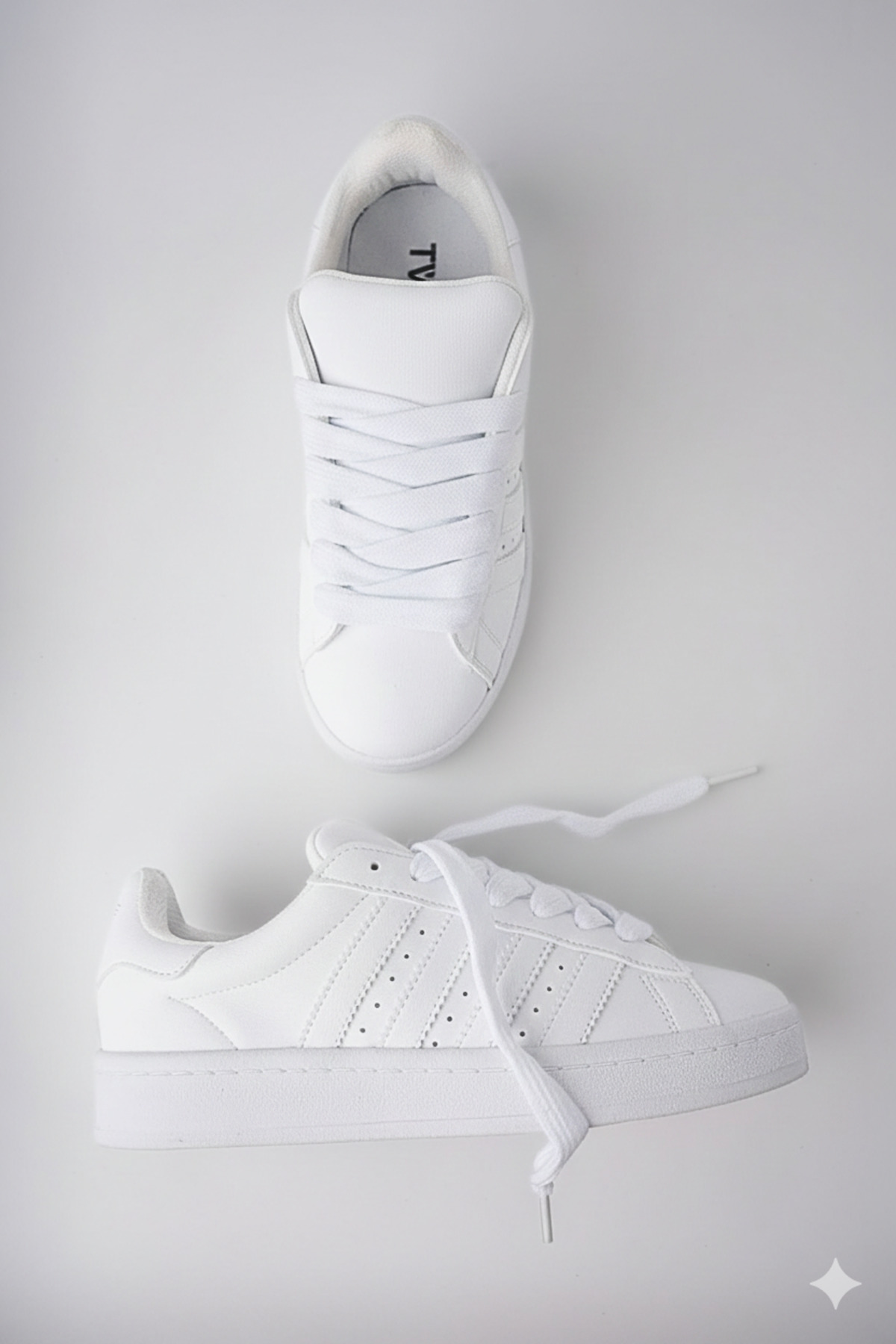 MY GROSS SHOES  Kadın Beyaz Dikişli Taban Rahat Garantili Sneaker Spor Ayakkabı - Görsel 6