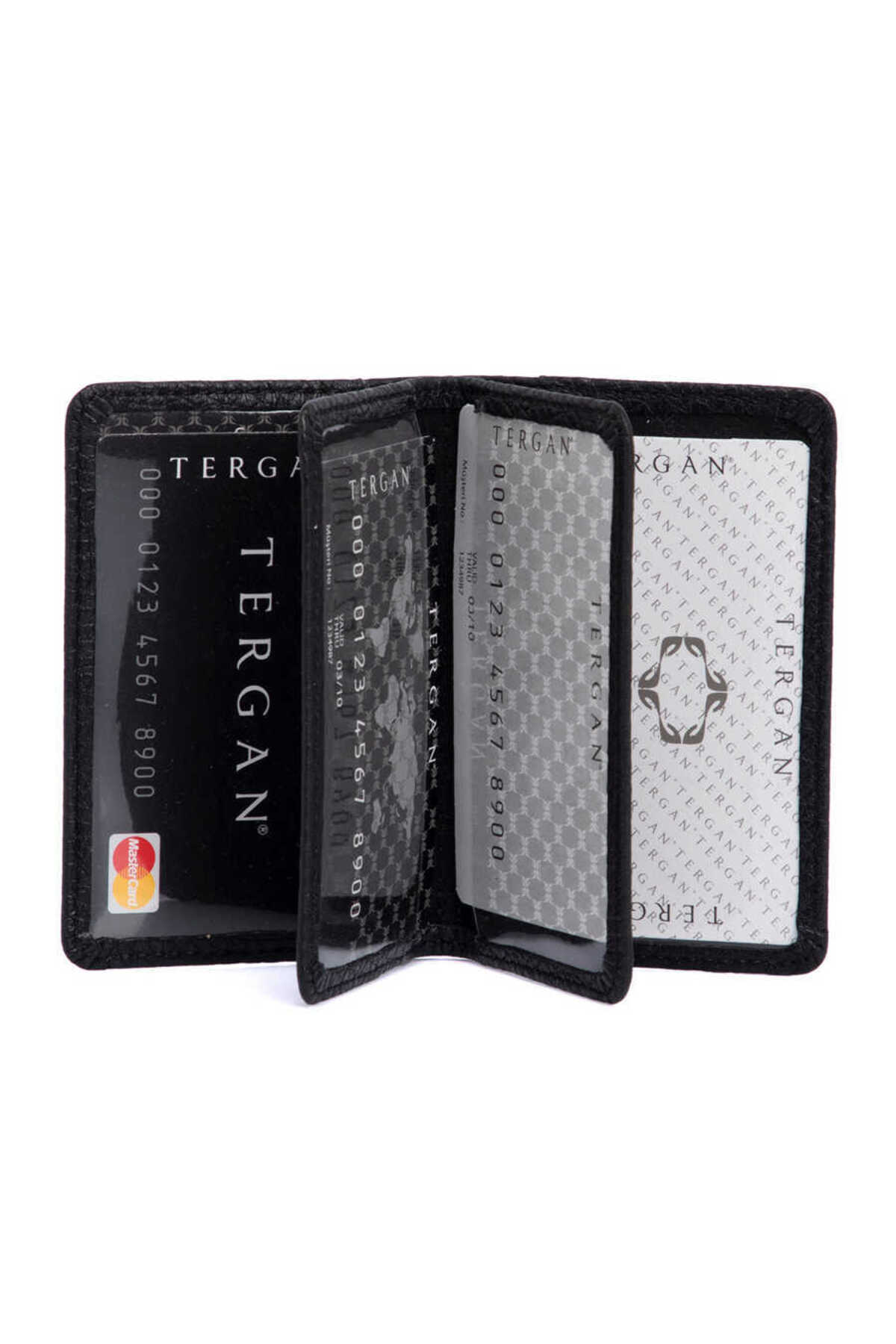 Tergan Siyah Hakiki Deri Unisex Kredi Kartlık - S1KK00001601-A41 görsel 2