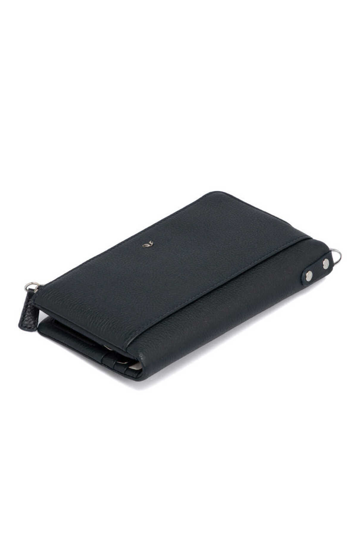 Tergan Lacivert Hakiki Deri Erkek Portföy Çantası - S1PC00001632-X86 görsel 2