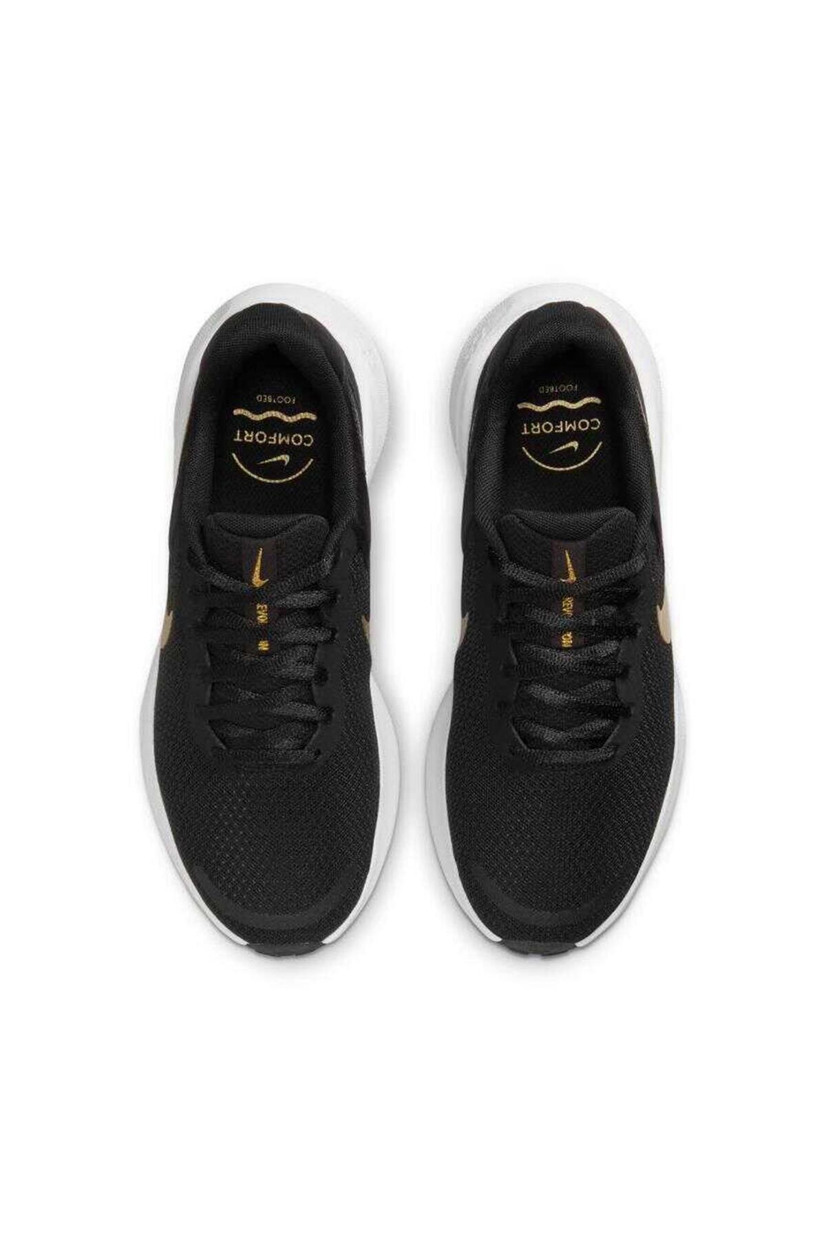 Nike W Revolution 7 FB2208-006 Siyah Kadın Yürüyüş & Koşu Ayakkabısı görsel 4